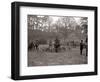 Hunting Men Riding Horses with a Pack of Hounds-null-Framed Photographic Print