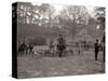 Hunting Men Riding Horses with a Pack of Hounds-null-Stretched Canvas