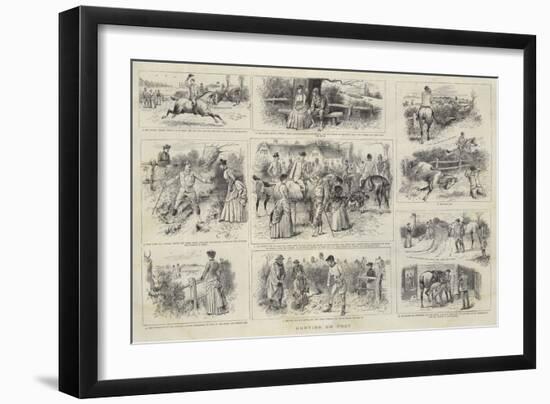 Hunting on Foot-null-Framed Giclee Print
