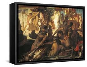 Hunting on Nile-Hans Makart-Framed Stretched Canvas