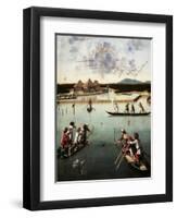 Hunting on the Lagoon, c.1490-5-Vittore Carpaccio-Framed Premium Giclee Print