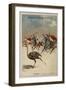 Hunting Ostrich in the Sahara-null-Framed Giclee Print