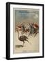 Hunting Ostrich in the Sahara-null-Framed Giclee Print