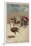 Hunting Ostrich in the Sahara-null-Framed Giclee Print