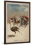 Hunting Ostrich in the Sahara-null-Framed Giclee Print