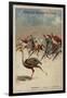 Hunting Ostrich in the Sahara-null-Framed Giclee Print