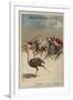 Hunting Ostrich in the Sahara-null-Framed Giclee Print