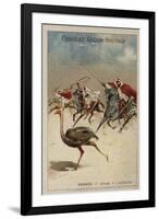 Hunting Ostrich in the Sahara-null-Framed Giclee Print