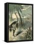 Hunting Ostrich-Oswald Levens-Framed Stretched Canvas