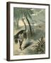 Hunting Ostrich-Oswald Levens-Framed Art Print