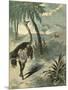 Hunting Ostrich-Oswald Levens-Mounted Art Print