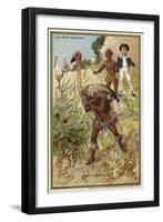 Hunting Ostrich-null-Framed Giclee Print