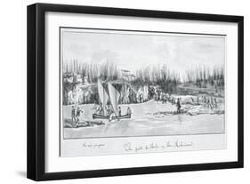 Hunting Party on Penguin Island in the Falkland Islands Taken from Viaggio Di Duperrey-null-Framed Giclee Print