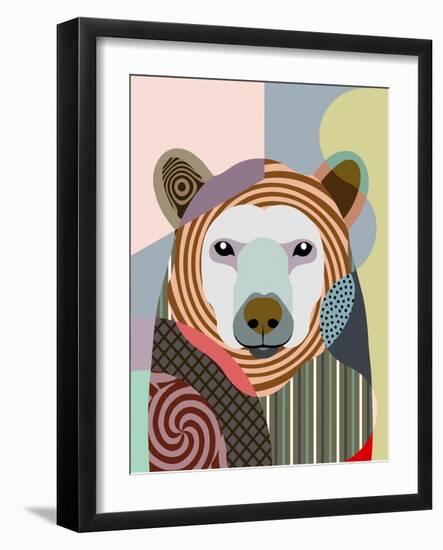 Hunting Polar Bear-Lanre Adefioye-Framed Giclee Print