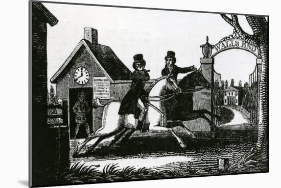 Hunting Razors or Shaving Made Easy on Horseback If Required, 1800-null-Mounted Giclee Print