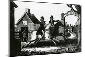 Hunting Razors or Shaving Made Easy on Horseback If Required, 1800-null-Mounted Giclee Print