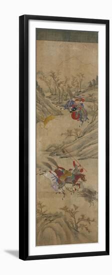 Hunting Scene (3 Riders and 2 Boars)-null-Framed Premium Giclee Print