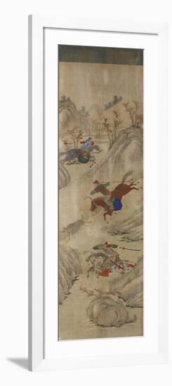 Hunting Scene (3 Riders and Boar)-null-Framed Giclee Print