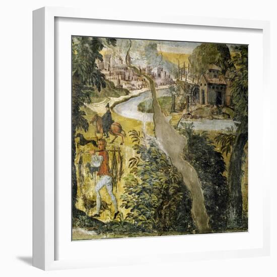 Hunting Scene, Ca 1548-Marcello Fogolino-Framed Giclee Print