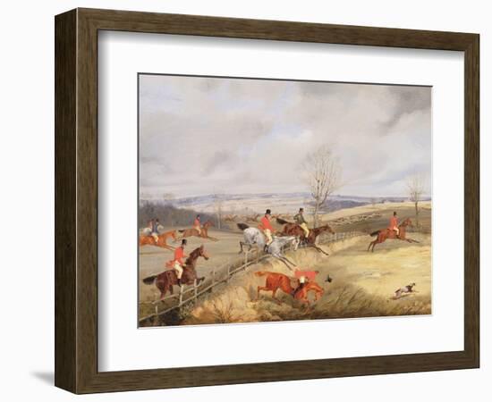 Hunting Scene, Drawing the Cover-Henry Thomas Alken-Framed Giclee Print