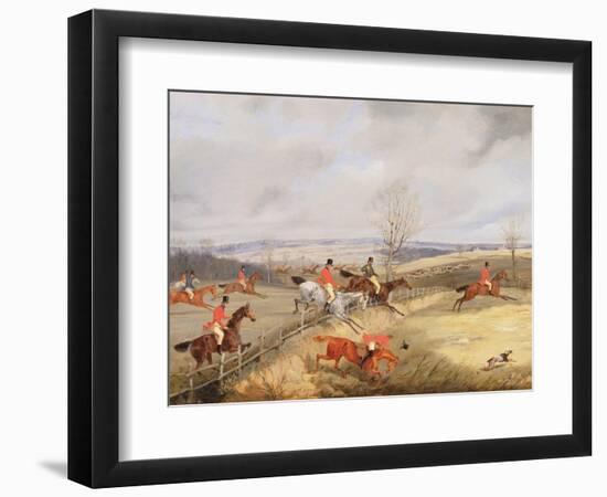 Hunting Scene, Drawing the Cover-Henry Thomas Alken-Framed Giclee Print