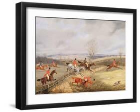 Hunting Scene, Drawing the Cover-Henry Thomas Alken-Framed Giclee Print