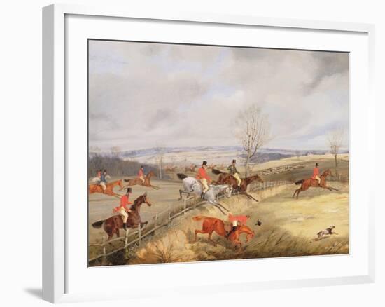 Hunting Scene, Drawing the Cover-Henry Thomas Alken-Framed Giclee Print