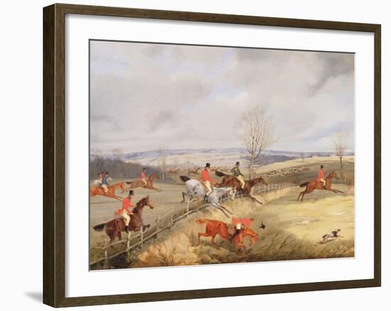 Hunting Scene, Drawing the Cover-Henry Thomas Alken-Framed Giclee Print