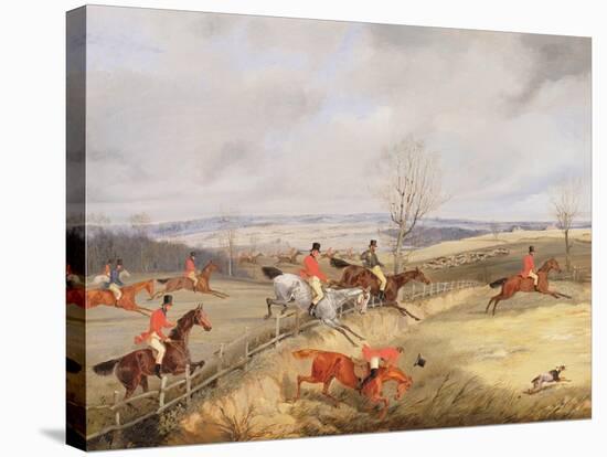 Hunting Scene, Drawing the Cover-Henry Thomas Alken-Stretched Canvas