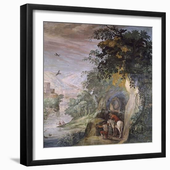 Hunting Scene, Fresco-Antonio Tempesta-Framed Premium Giclee Print