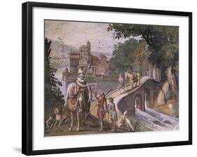 Hunting Scene, Fresco-Antonio Tempesta-Framed Giclee Print