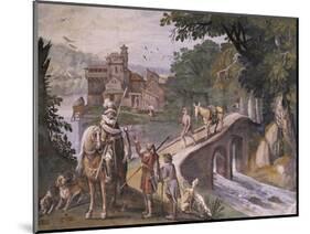 Hunting Scene, Fresco-Antonio Tempesta-Mounted Giclee Print