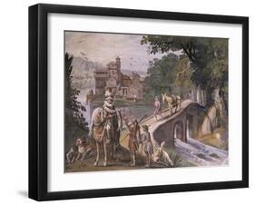 Hunting Scene, Fresco-Antonio Tempesta-Framed Giclee Print