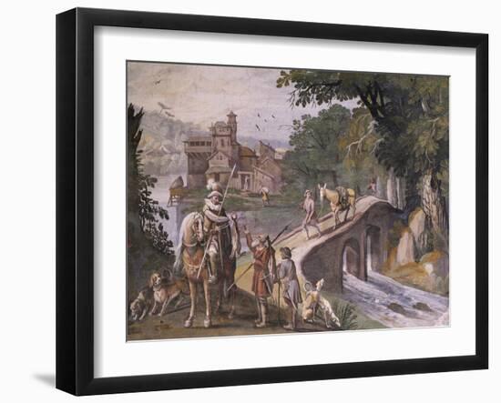 Hunting Scene, Fresco-Antonio Tempesta-Framed Giclee Print