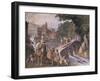 Hunting Scene, Fresco-Antonio Tempesta-Framed Giclee Print