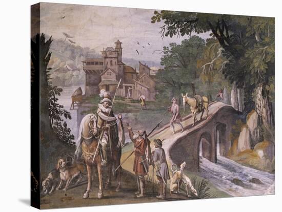 Hunting Scene, Fresco-Antonio Tempesta-Stretched Canvas