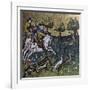 Hunting Scene, Illustration from Livre De Chasse, Medieval Treatise on Hunting-null-Framed Giclee Print