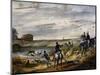 Hunting Scene on Horseback, 1840, France, 19th Century-null-Mounted Giclee Print