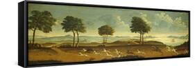 Hunting scene with a harbour, 18th century-American School-Framed Stretched Canvas