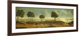 Hunting scene with a harbour, 18th century-American School-Framed Giclee Print
