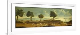 Hunting scene with a harbour, 18th century-American School-Framed Premium Giclee Print