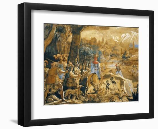 Hunting Scene with Imaginary Florence-Federico Zuccaro-Framed Giclee Print