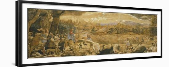 Hunting Scene with Imaginary Florence-Federico Zuccaro-Framed Giclee Print