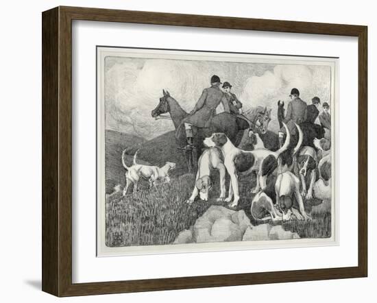 Hunting Scene-Robert Polhill Bevan-Framed Giclee Print