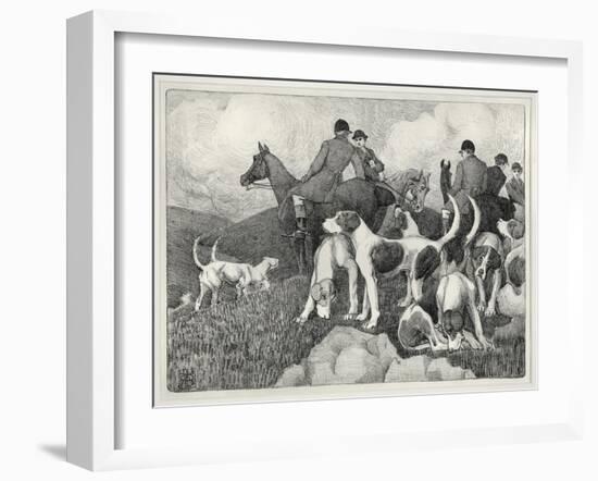 Hunting Scene-Robert Polhill Bevan-Framed Giclee Print