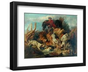 Hunting Scene-null-Framed Giclee Print