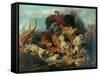 Hunting Scene-null-Framed Stretched Canvas