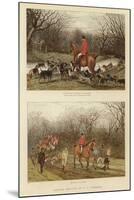 Hunting Sketches by G L Harrison-null-Mounted Giclee Print
