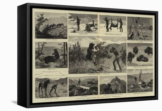 Hunting Sketches in Northern Wyoming-null-Framed Stretched Canvas