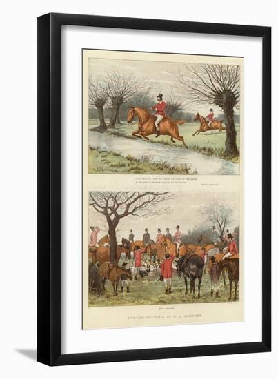 Hunting Sketches-null-Framed Giclee Print